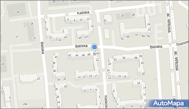 Opole, Bielska, 50, mapa Opola