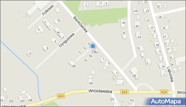 Opole, Bierkowicka, 5m, mapa Opola