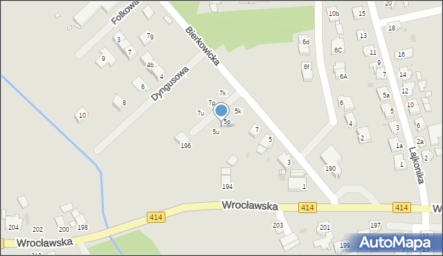 Opole, Bierkowicka, 5s, mapa Opola