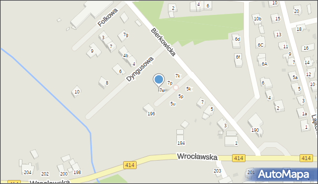 Opole, Bierkowicka, 7w, mapa Opola