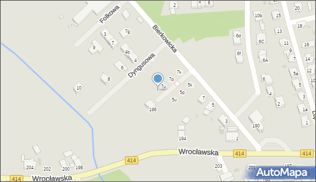 Opole, Bierkowicka, 7z, mapa Opola