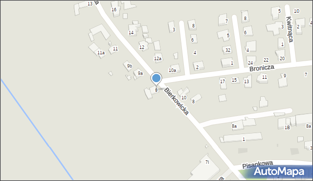 Opole, Bierkowicka, 9, mapa Opola