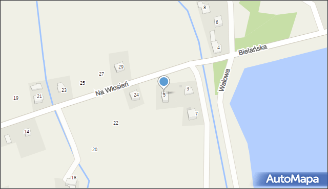 Osiek, Bielańska, 5, mapa Osiek