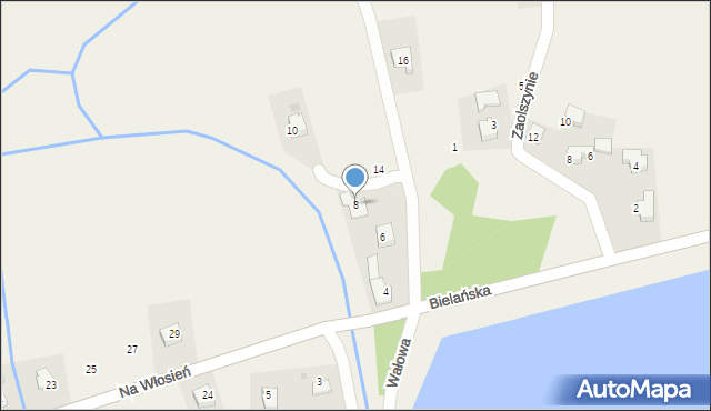 Osiek, Bielańska, 8, mapa Osiek