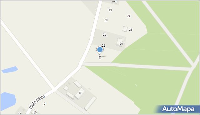 Osowo, Białe Błoto, 23, mapa Osowo