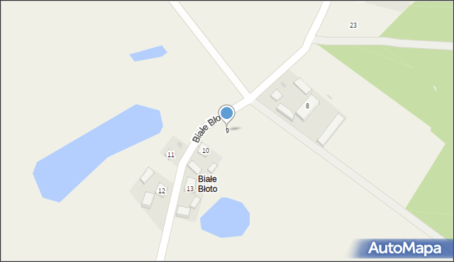 Osowo, Białe Błoto, 9, mapa Osowo