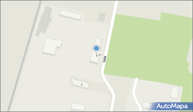 Ostrów Mazowiecka, Biała, 3, mapa Ostrów Mazowiecka