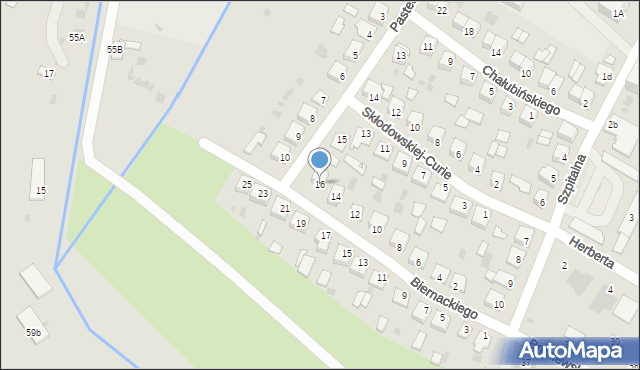 Parczew, Biernackiego Mikołaja, 16, mapa Parczew