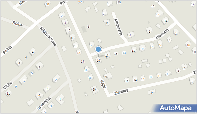 Pasym, Biernata Józefa, 18, mapa Pasym