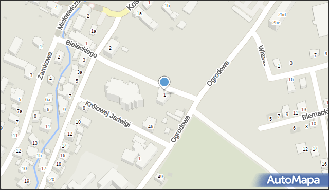 Pieszyce, Bieleckiego Franciszka, ks. prał., 1, mapa Pieszyce