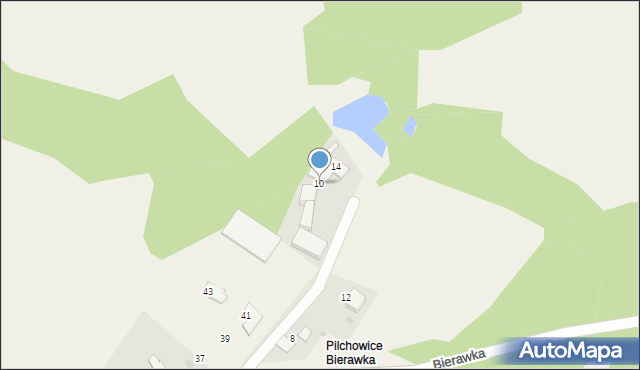 Pilchowice, Bierawka, 10, mapa Pilchowice