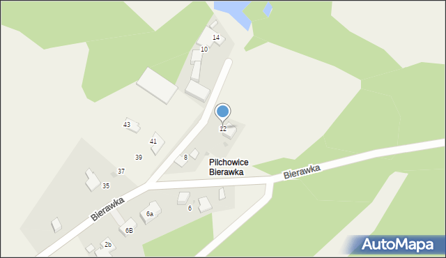Pilchowice, Bierawka, 12, mapa Pilchowice