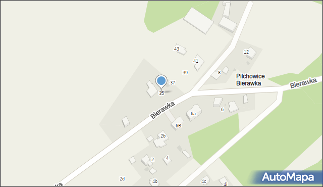 Pilchowice, Bierawka, 35, mapa Pilchowice