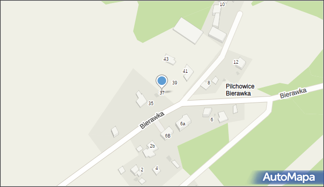 Pilchowice, Bierawka, 37, mapa Pilchowice
