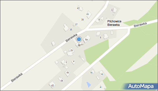 Pilchowice, Bierawka, 6B, mapa Pilchowice