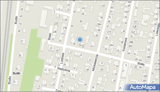 Piotrków Trybunalski, Biała, 16, mapa Piotrków Trybunalski