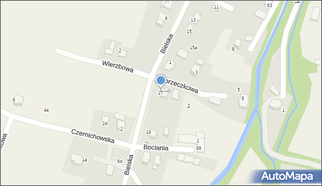 Pisarzowice, Bielska, 17, mapa Pisarzowice