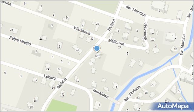 Pisarzowice, Bielska, 65, mapa Pisarzowice