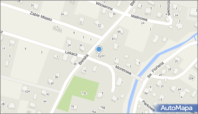 Pisarzowice, Bielska, 71, mapa Pisarzowice