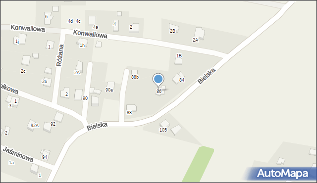 Pisarzowice, Bielska, 86, mapa Pisarzowice