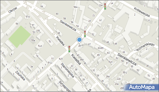 Płock, Bielska, 10, mapa Płock