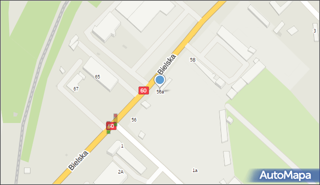 Płock, Bielska, 56a, mapa Płock