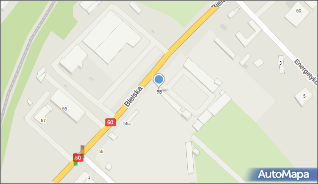 Płock, Bielska, 58, mapa Płock