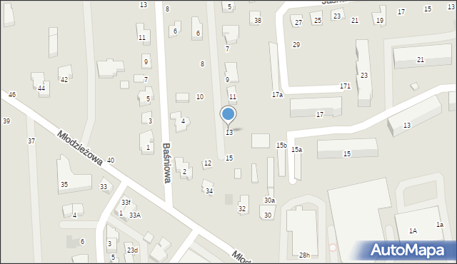 Płońsk, Biedronki, 13, mapa Płońsk