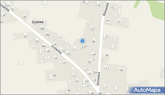 Podzamcze, Birowska, 4, mapa Podzamcze