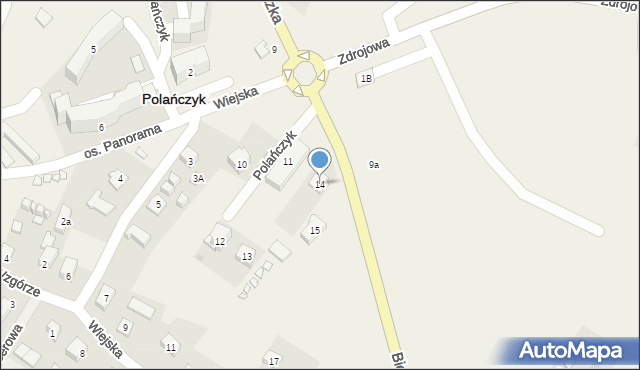 Polańczyk, Bieszczadzka, 14, mapa Polańczyk