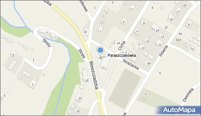 Polańczyk, Bieszczadzka, 18, mapa Polańczyk