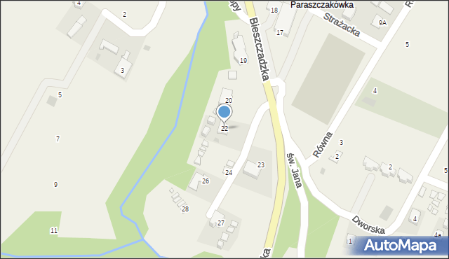Polańczyk, Bieszczadzka, 22, mapa Polańczyk