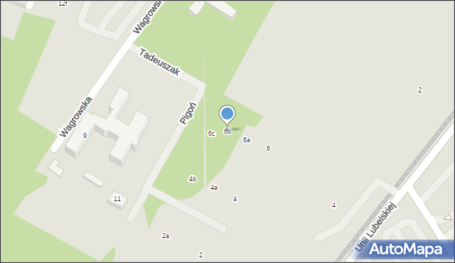 Poznań, Bielerzewskiej Aleksandry, 6b, mapa Poznania