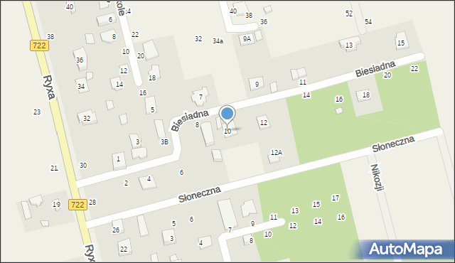 Prażmów, Biesiadna, 10, mapa Prażmów