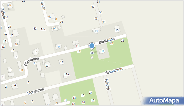 Prażmów, Biesiadna, 16, mapa Prażmów