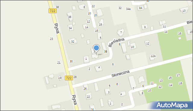 Prażmów, Biesiadna, 3A, mapa Prażmów