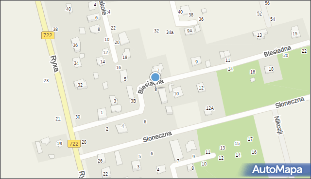 Prażmów, Biesiadna, 8, mapa Prażmów