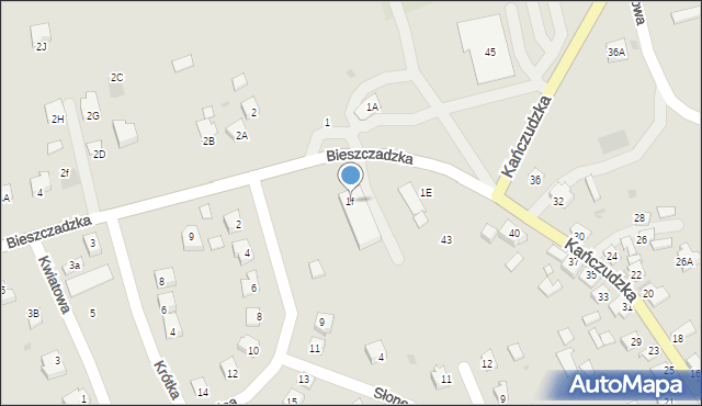 Pruchnik, Bieszczadzka, 1f, mapa Pruchnik