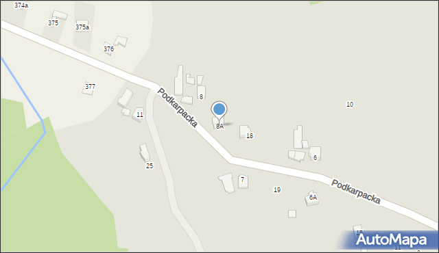 Pruchnik, Bieszczadzka, 8A, mapa Pruchnik