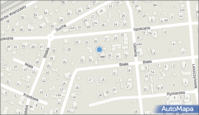 Pruszków, Biała, 18, mapa Pruszków