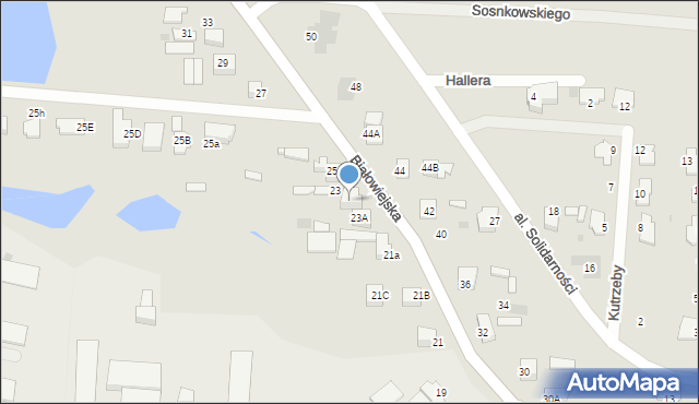 Pułtusk, Białowiejska, 23B, mapa Pułtusk