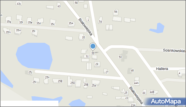 Pułtusk, Białowiejska, 33, mapa Pułtusk