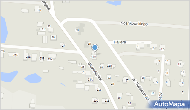 Pułtusk, Białowiejska, 46, mapa Pułtusk