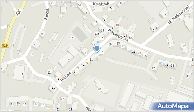 Racibórz, Bielska, 13, mapa Racibórz