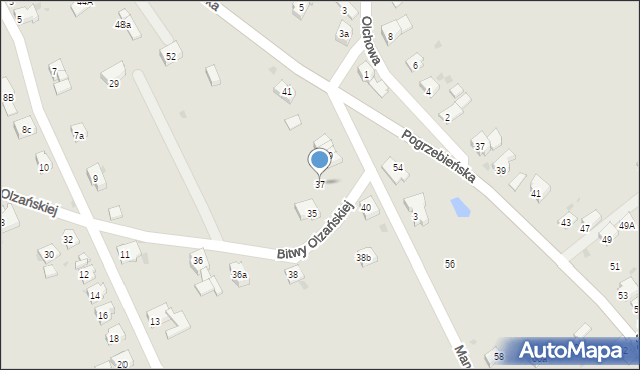 Racibórz, Bitwy Olzańskiej, 37, mapa Racibórz