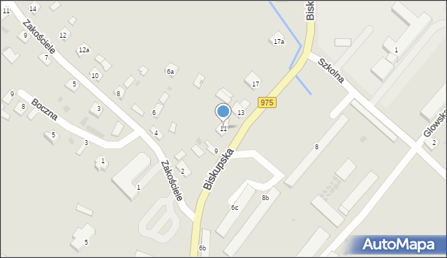 Radłów, Biskupska, 11, mapa Radłów