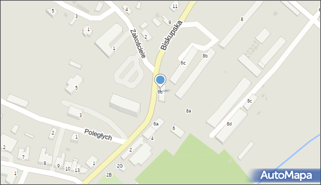 Radłów, Biskupska, 6b, mapa Radłów