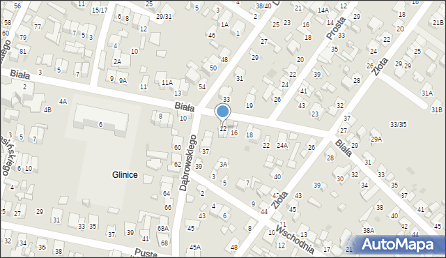 Radom, Biała, 12, mapa Radomia