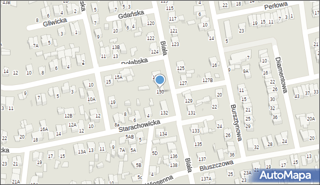 Radom, Biała, 130, mapa Radomia