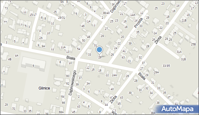 Radom, Biała, 19, mapa Radomia